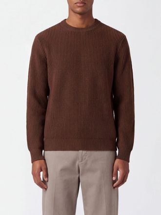 Canali Camel Wool and Cashmere Blend Crewneck Jumper
