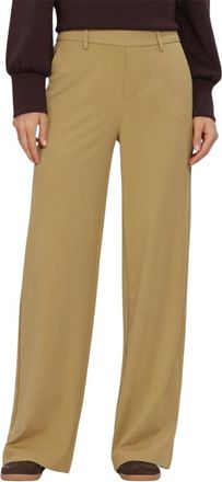 Object Dames Broeken Objlisa Wide Pant - Dames - Wijde Broeken - Bruin - S - Broeken