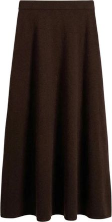 Roberto Collina Midi Rok - Dames - Midirokken - Bruin - S - Rokken