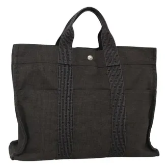 Herm&egrave;s Pre-owned Tote Bags, female, Black, Size: ONE SIZE Pre-owned Vintage Canvas Tote Bag