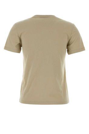 Maison Kitsun&eacute; Womens Beige Cotton T-Shirt Tealeaf