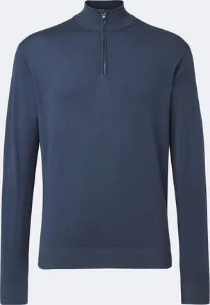 Sunspel Jersey de lana con media cremallera