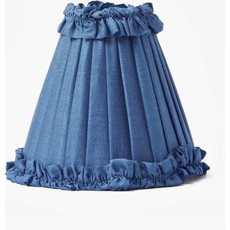Mrs. Alice Frilled Silk Lampshade in Blue at Nordstrom