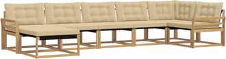 vidaXL Conjunto De Sof&aacute;s De Exterior 7 Uds. Y Beige Vidaxl
