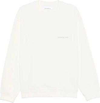 OAMC Oamc, Hoodies & sweatvesten, Heren, Wit, XL, Katoen, Peacemaker Crewneck Hondenprint