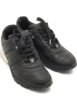 Chanel cc leather sneakers - Black