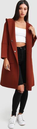 Belle & Bloom Walk This Way Wool Blend Oversized Coat