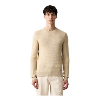 Trussardi Truien & Vesten, Heren, Beige, 2Xl, Katoen, Trui met textuur en ronde hals