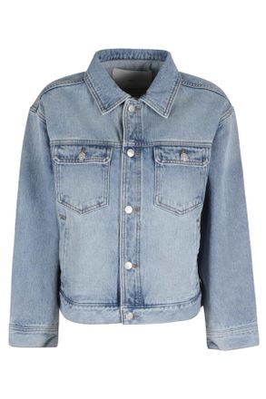 Dunst Light Blue Denim Trucker Button-Front Cotton Denim Jacket