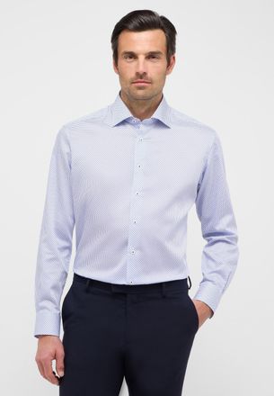 Eterna Langarmhemd ETERNA MODERN FIT, Herren, Gr. 44, Normalgr&ouml;ssen, blau (hellblau), Twill, 100% Baumwolle, tailliert, Manschette, Hemden Langarmhemd, NON I