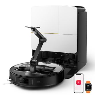 Roborock Saros Z70 Robot Aspirador Con Brazo Mec&aacute;nico Omnigrip Plegable De 5 Ejes, Succi&oacute;n De 22000 Pa, Doble Sistema Antienredos, Dise&ntilde;o Ultrafino De 7,98 Cm 