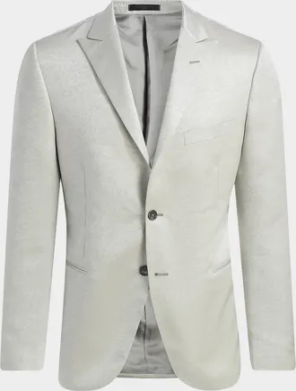 Corneliani Men & apos;s Floral Jacquard Evening Jacket