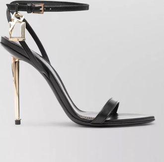 Tom Ford leather padlock pointed-toe heeled sandals