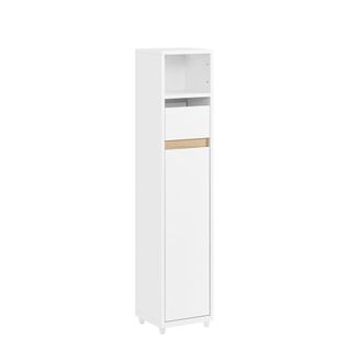 SoBuy Sobuy - Mobile Da Bagno Per Spazi Stretti - Mobiletto Salvaspazio Con Ripiano Regolabile E Cassetto, Per Soggiorno E Entrada - Compatto Armadietto Bag