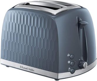 Russell Hobbs Honeycomb 2 Slice Toaster - Grey | TJ Hughes