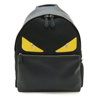 Fendi Black Leather Nylon Backpack (Pre-Owned)