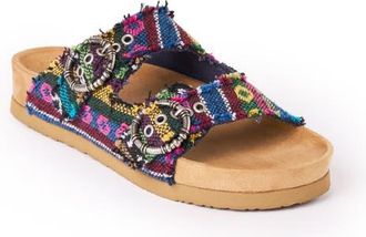 Minnetonka Georgine Slide Sandal in Shadow Geo at Nordstrom, Size 10