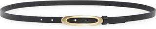 Ted Baker Oval Buckle Leather Belt in Black at Nordstrom Rack, Size X-Large