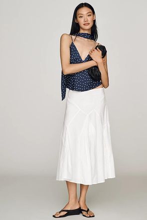 Maeve Pintuck Midi Skirt