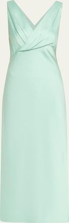 Jason Wu Sleeveless Bias-Cut Crepe Satin Maxi Dress