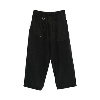 Yohji Yamamoto Wide Trousers, male, Black, Size: XL UT Straightleg Pants