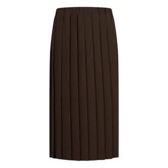 Jucca Rokken, Dames, Bruin, XS, Polyester, Midi-rok met plooien