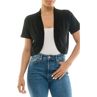 Nina Leonard Knit Bolero in Black at Nordstrom Rack, Size Small