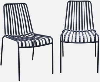 Sweeek Silla De Jard&iacute;n Apilable De Acero, Set De 2