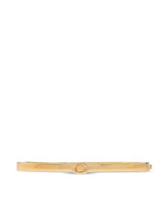 Coach logo bangle bracelet - women - Brass - S - Gold