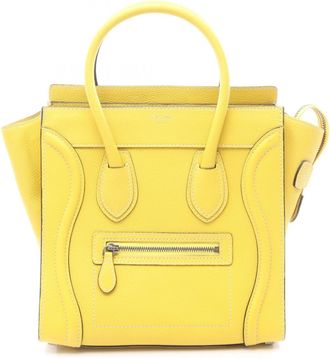 Celine Yellow Leather Tote Bag (Pre-Owned)