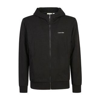 Calvin Klein Zwarte Sweatshirt Aw 24 Herenmode - Heren - Vesten met rits - Zwart - XL - Hoodies & sweatvesten