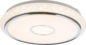Globo Lighting Lámpara de techo LED semiempotrada integrada, LED blanca, regulable, 2700-6500 K, control remoto y temporizador