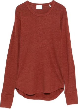 Isabel Marant long-sleeve linen t-shirt - Brown