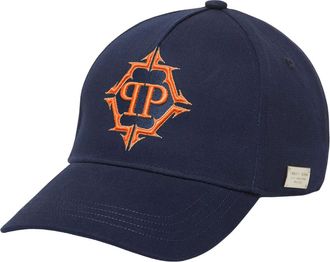 Philipp Plein Accessoires, unisex, Blauw, ONE Size, Katoen, Baseball Cap Hexagon