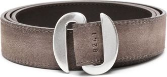 Orciani buckled suede belt - men - Calf Leather - 100 - Grey