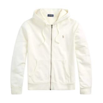 Ralph Lauren Zip-throughs, male, White, Size: XL Zip-up cotton hoodie