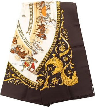 Herm&egrave;s Pre-owned Hermes La Promenade de Longchamps Silk Scarf 90 Ladies QNIZKEPQPGK22QPY