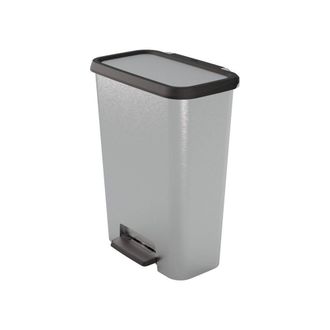 Curver Cubo De Basura Con Pedal Curver Compatta Duo De 2 Compartimentos Gris Claro 23 L + 23 L (46 L)