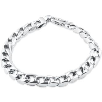 Pompeii3 Mens Curb Link 14k Gold (46gram) or Platinum (74gram) 9.5mm Bracelet 8