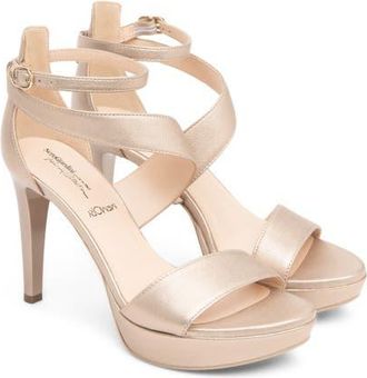 Nero Giardini Platform Sandal in Champagne at Nordstrom, Size 11Us