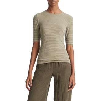 Vince Stripe Top in Artichoke/Off White at Nordstrom Rack, Size Small