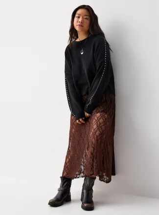 Twik Womens Loose studded sweater