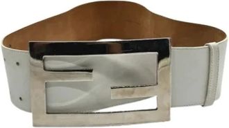 Fendi Pre-owned Belts, female, Gray, Size: ONE SIZE Pre-owned FF Belt