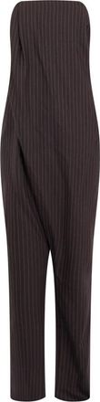 Elisabetta Franchi Mouwloze Jumpsuit - Dames - Jumpsuits - Bruin - XS - Wol - Jumpsuits & Playsuits