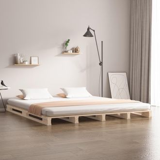 Berkfield Home Pallet Bed 140x200 cm Solid Wood Pine in Brown