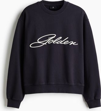 H&M Sweatshirt in Loose Fit - Blue