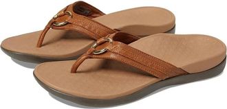 Vionic Womens Vionic Tide Aloe 10010887 Sandals Mocha Leather Toe Post Thong ZOGG2391