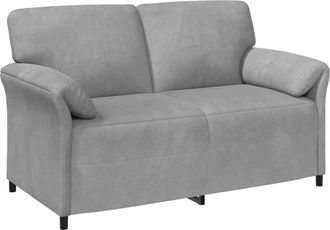 vidaXL Sof&aacute; De 2 Plazas Gris Claro 158 X 83 X 95 Cm Terciopelo Vidaxl