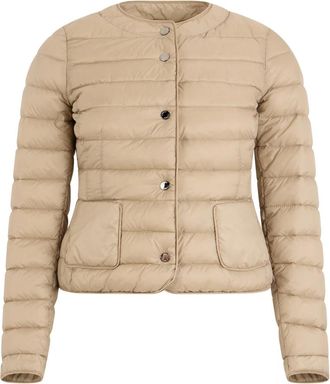 Moorer Gewatteerde jas met zakken - Dames - Jassen - Beige - Maat: 2XS Polyamide
