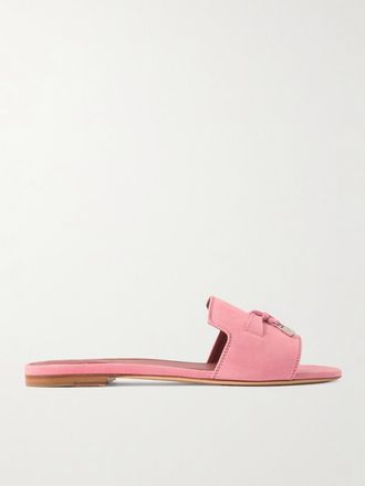 Loro Piana Slide In Camoscio Summer Charms - Rosa